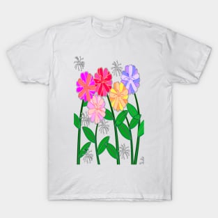 Plasticine Flowers with Dandelion Seed T-Shirt